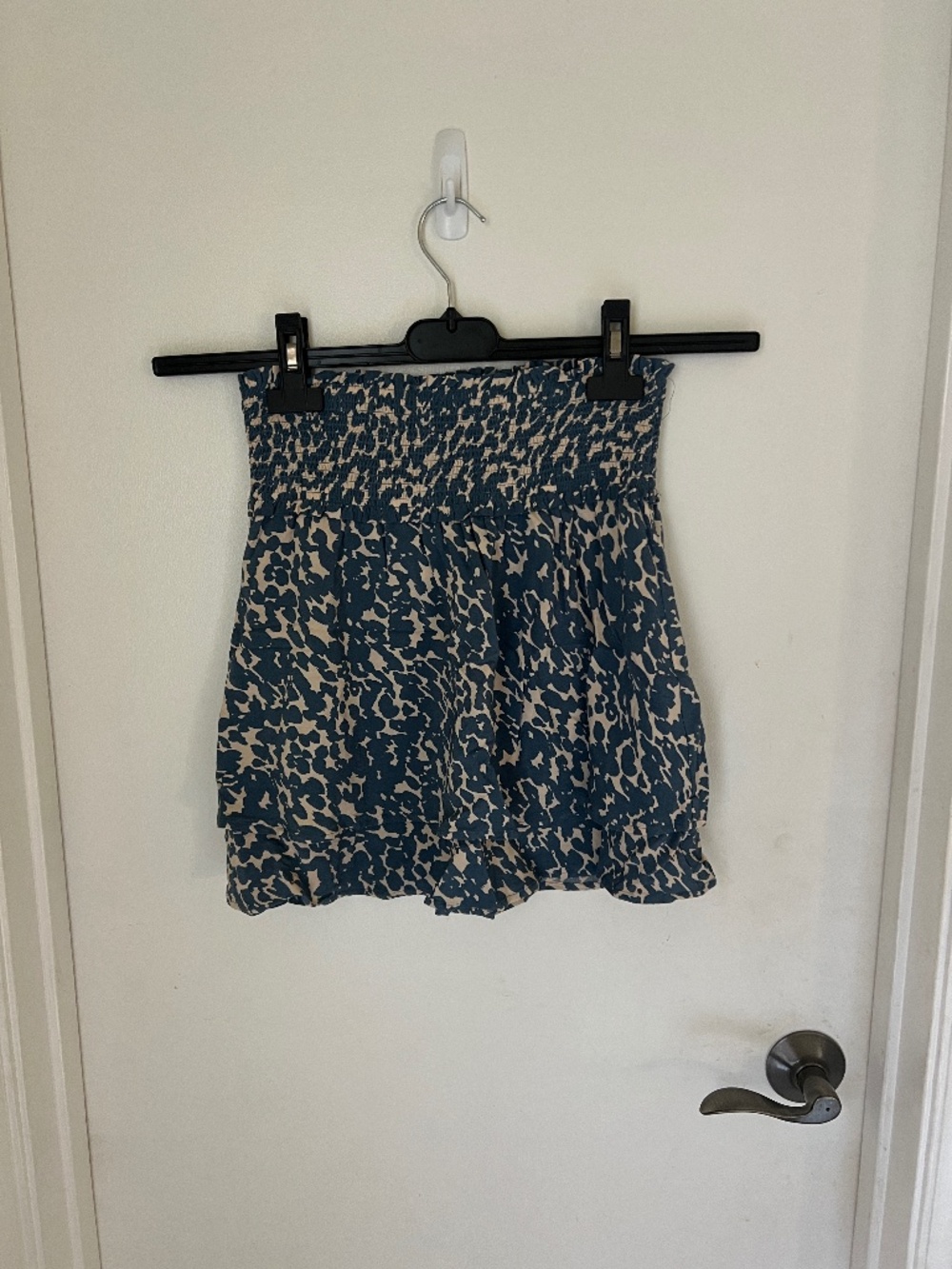 Rails Addison Mini Skirt in Turquoise Textured Spots - Size S